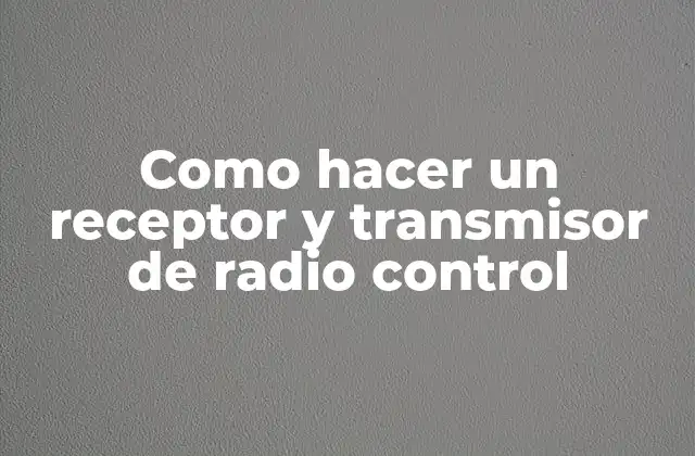 Receptor y transmisor de radio control: qué es y para qué sirve