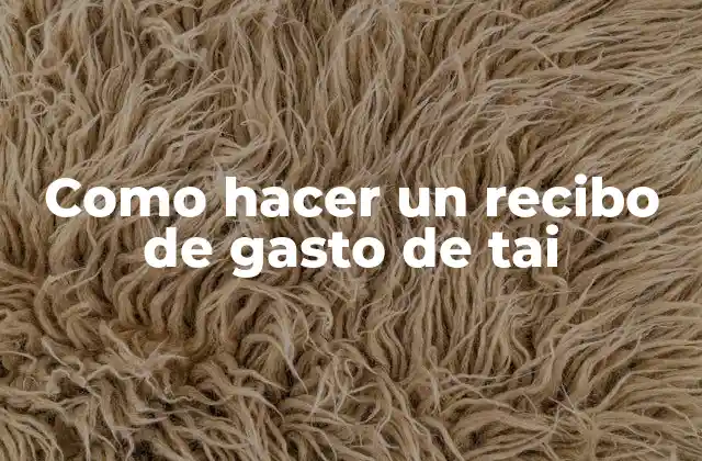 Recibo de gasto de tai