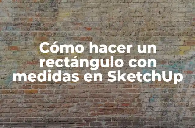Cómo Hacer un Rectángulo con Medidas en Sketchup 2 Cómo hacer un rectángulo con medidas en SketchUp