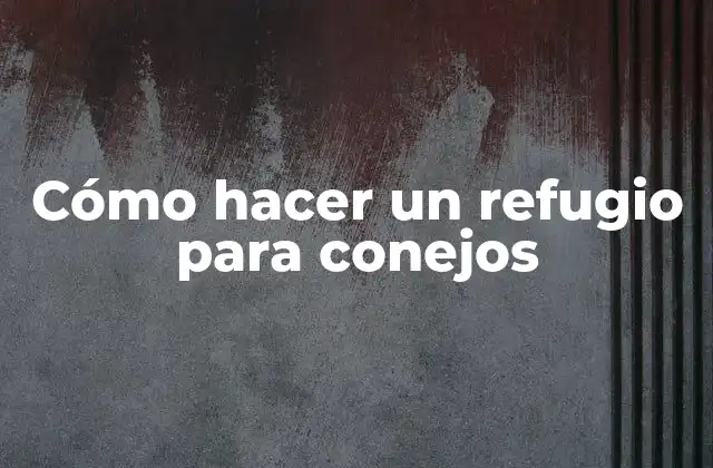Cómo Hacer un Refugio para Conejos