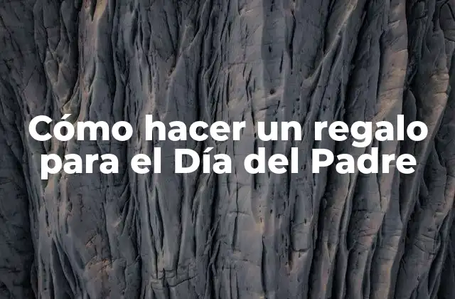 Cómo Hacer un Regalo para el Día Del Padre