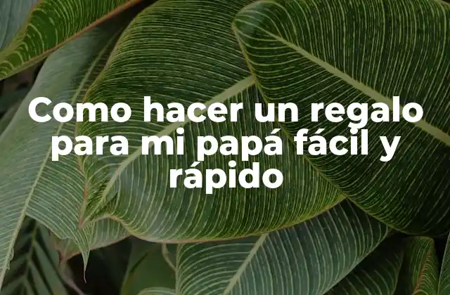 Como Hacer un Regalo para Mi Papá Fácil y Rápido