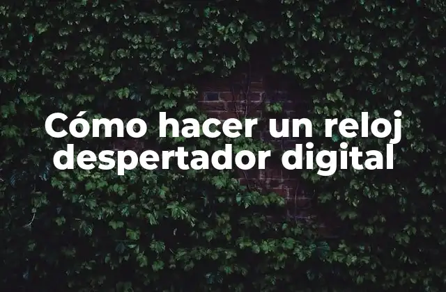 Cómo Hacer un Reloj Despertador Digital