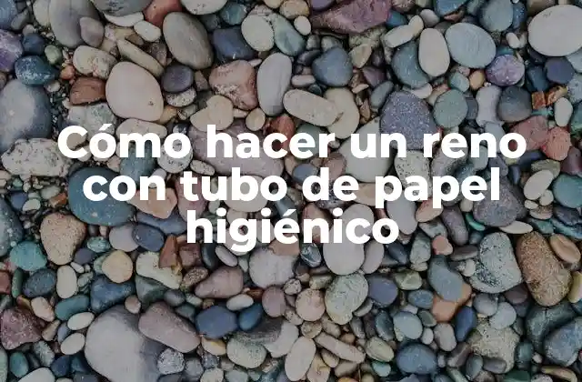 Cómo Hacer un Reno con Tubo de Papel Higiénico