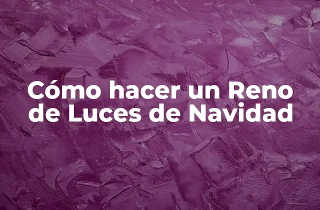 Cómo Hacer un Reno de Luces de Navidad