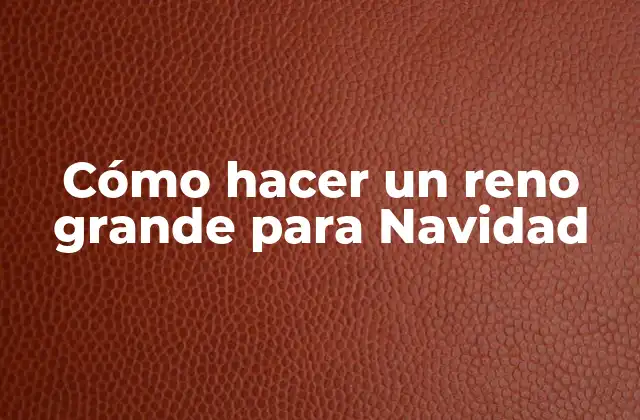 Cómo Hacer un Reno Grande para Navidad