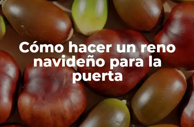 Cómo Hacer un Reno Navideño para la Puerta