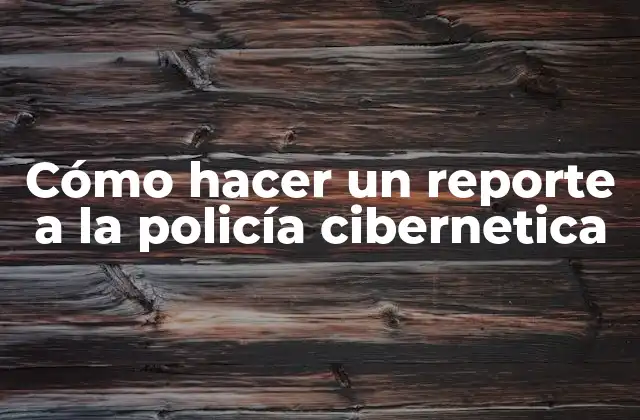 Cómo Hacer un Reporte a la Policía Cibernetica