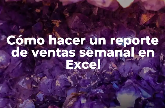 Cómo Hacer un Reporte de Ventas Semanal en Excel 2 Cómo hacer un reporte de ventas semanal en Excel