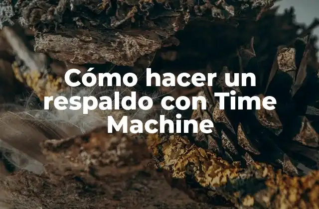 Cómo hacer un respaldo con Time Machine