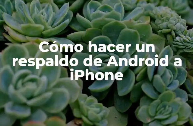 Cómo hacer un respaldo de Android a iPhone