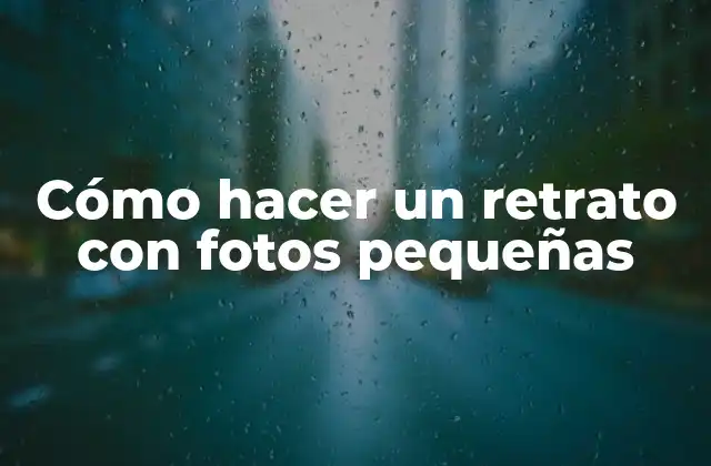 Cómo Hacer un Retrato con Fotos Pequeñas