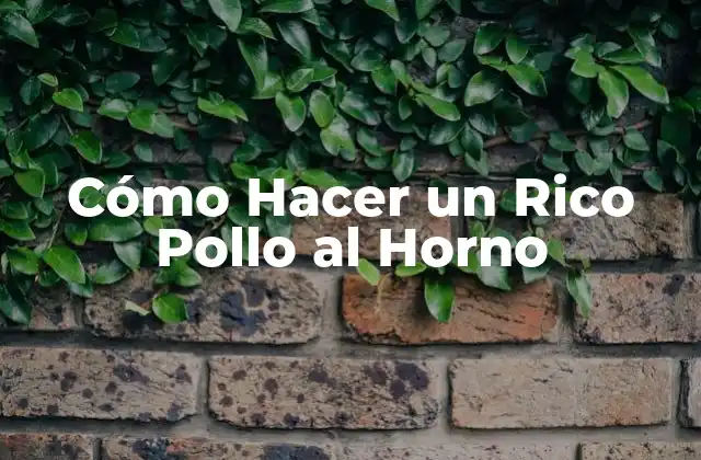 Cómo Hacer un Rico Pollo Al Horno