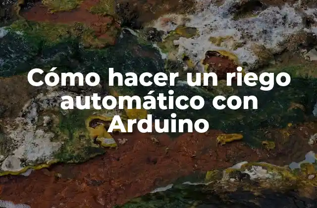 Cómo Hacer un Riego Automático con Arduino 2 Cómo hacer un riego automático con Arduino