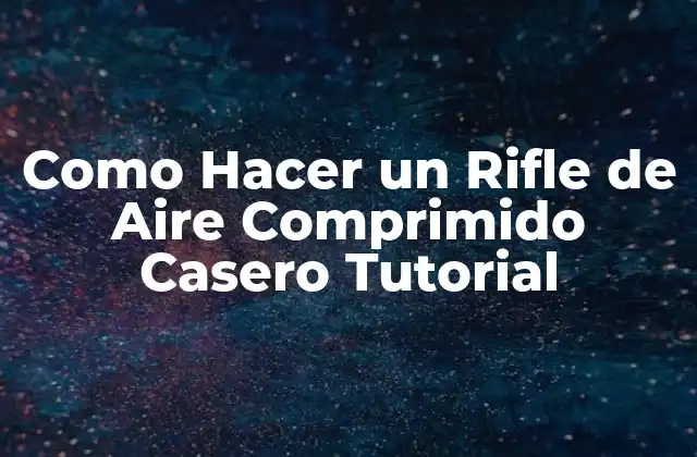 Como Hacer un Rifle de Aire Comprimido Casero Tutorial