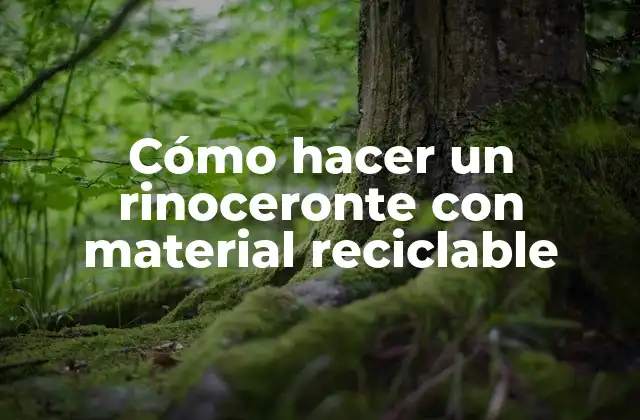Cómo Hacer un Rinoceronte con Material Reciclable 2 Cómo hacer un rinoceronte con material reciclable