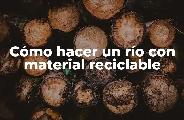 Cómo Hacer un Río con Material Reciclable