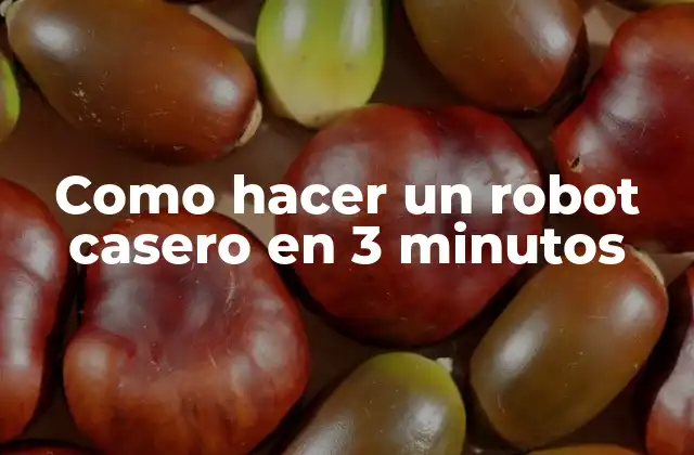 Como Hacer un Robot Casero en 3 Minutos