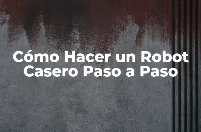 Cómo Hacer un Robot Casero Paso a Paso