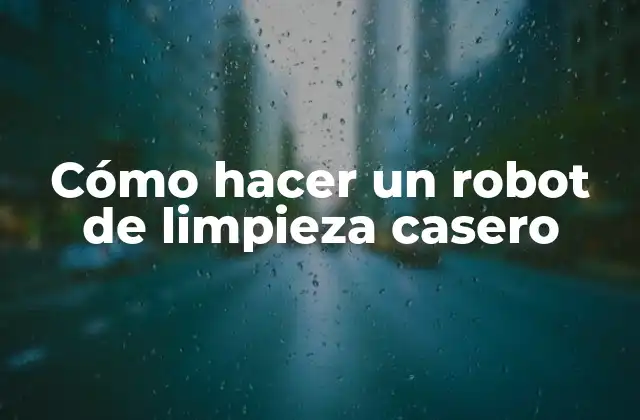 Cómo Hacer un Robot de Limpieza Casero