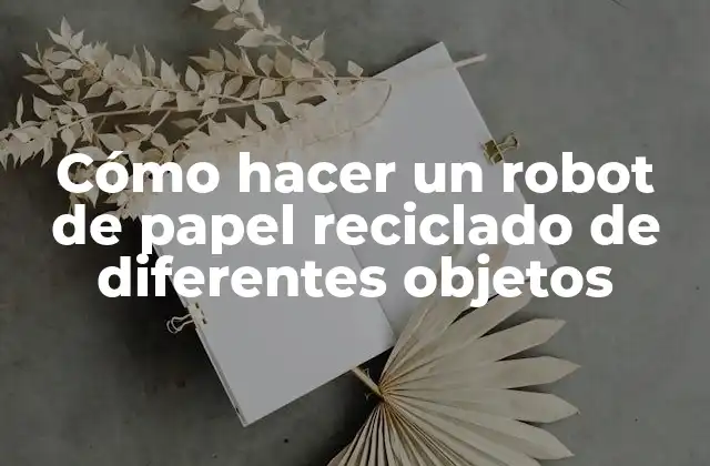 Cómo Hacer un Robot de Papel Reciclado de Diferentes Objetos 2 ¿Qué es un robot de papel reciclado de diferentes objetos?