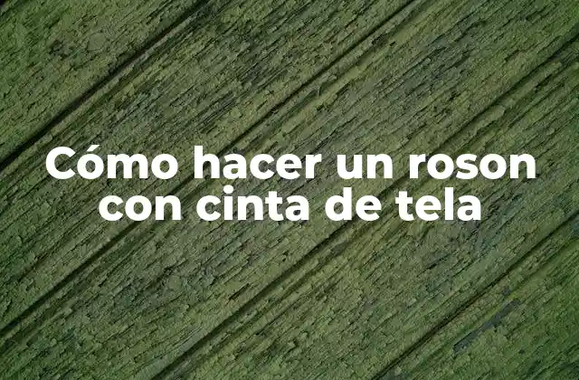 Cómo Hacer un Roson con Cinta de Tela