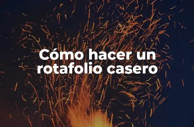 Cómo Hacer un Rotafolio Casero