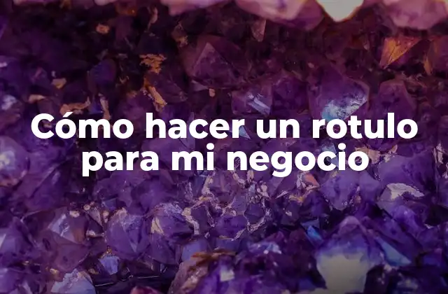 Cómo Hacer un Rotulo para Mi Negocio