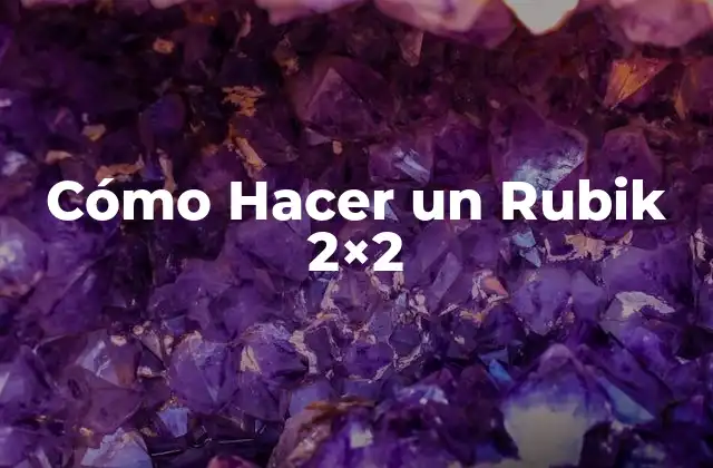 Cómo Hacer un Rubik 2×2