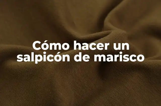 ¿Qué es un salpicón de marisco?