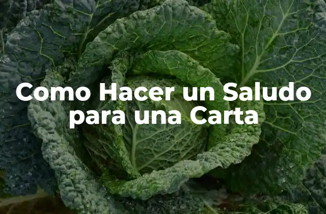 Como Hacer un Saludo para una Carta