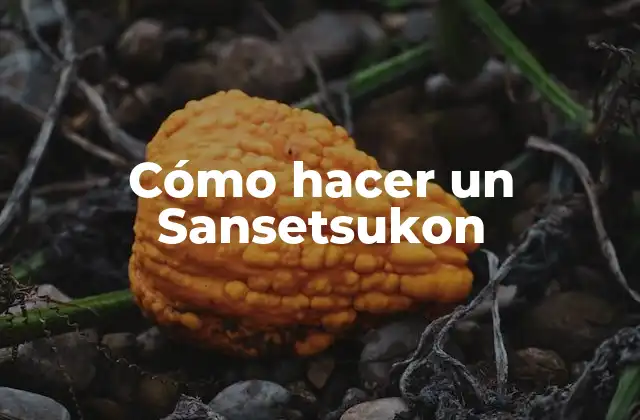 Cómo Hacer un Sansetsukon