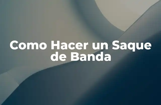 Como Hacer un Saque de Banda