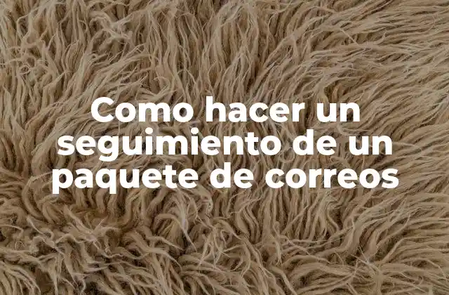 Como Hacer un Seguimiento de un Paquete de Correos