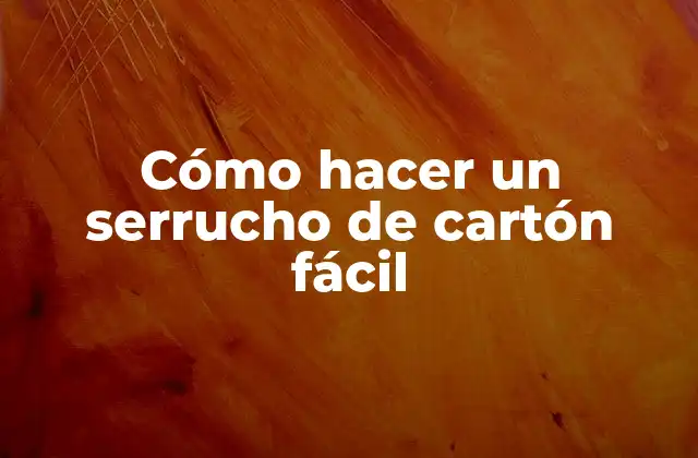 Cómo Hacer un Serrucho de Cartón Fácil