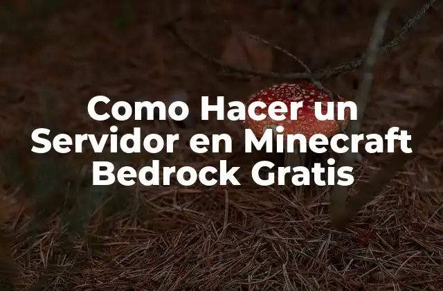 Como Hacer un Servidor en Minecraft Bedrock Gratis