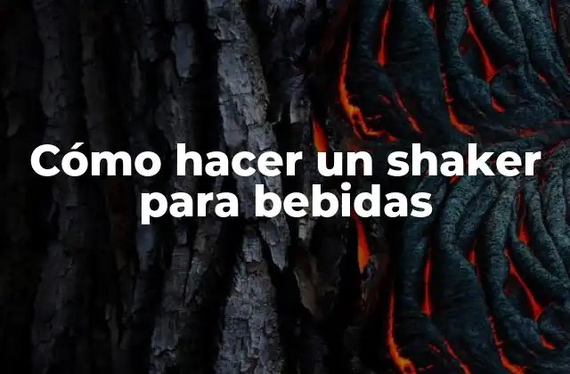 Cómo Hacer un Shaker para Bebidas 2 ¿Qué es un shaker para bebidas?