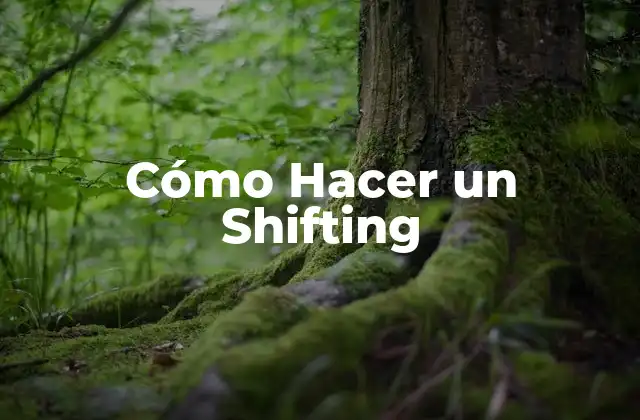 Cómo Hacer un Shifting