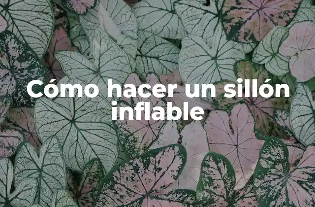 Cómo Hacer un Sillón Inflable