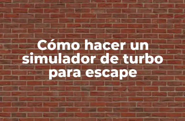 Cómo hacer un simulador de turbo para escape