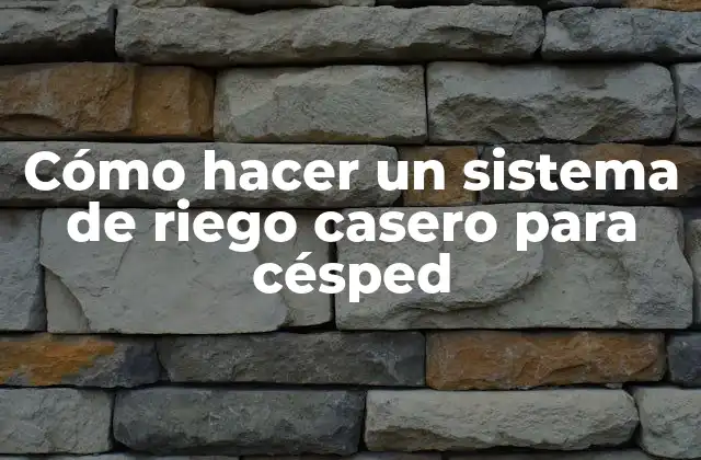 Cómo Hacer un Sistema de Riego Casero para Césped