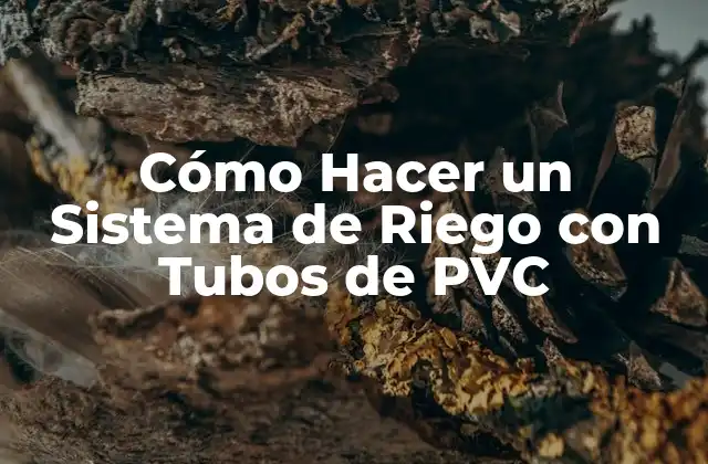 Cómo Hacer un Sistema de Riego con Tubos de Pvc