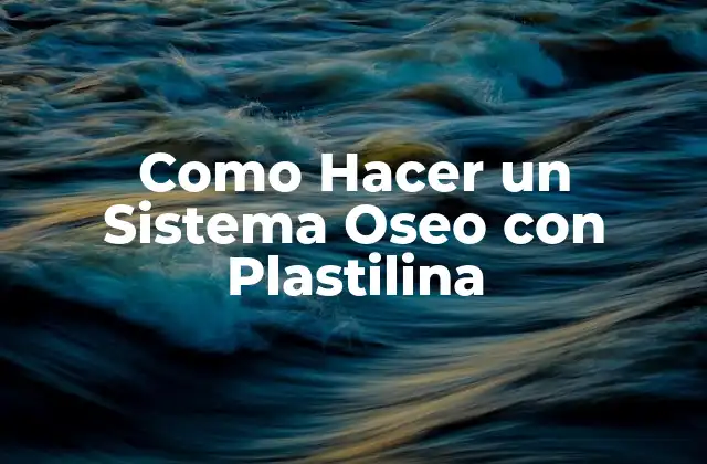 Como Hacer un Sistema Oseo con Plastilina
