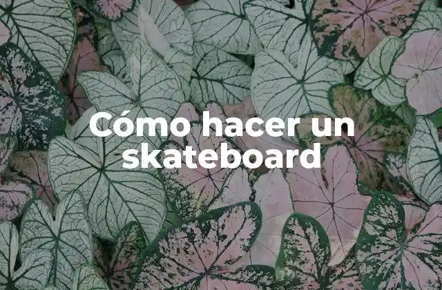Cómo Hacer un Skateboard