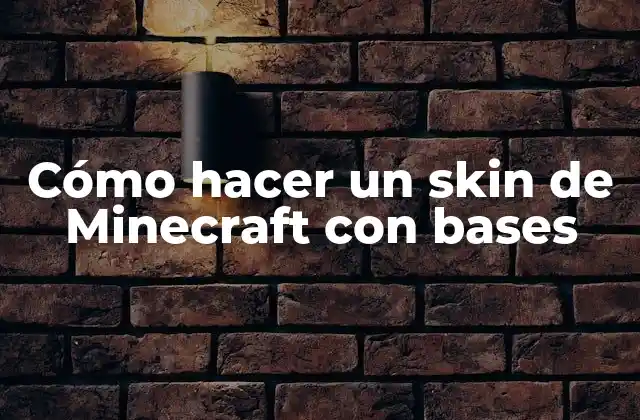 Cómo Hacer un Skin de Minecraft con Bases