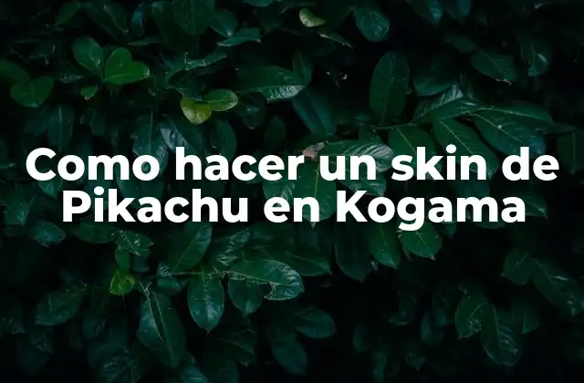 Como Hacer un Skin de Pikachu en Kogama