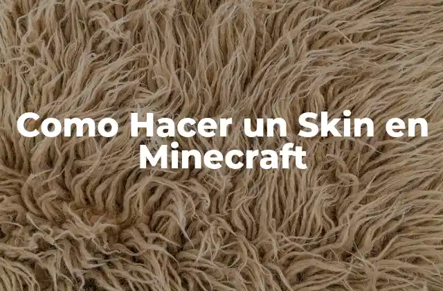 Como Hacer un Skin en Minecraft