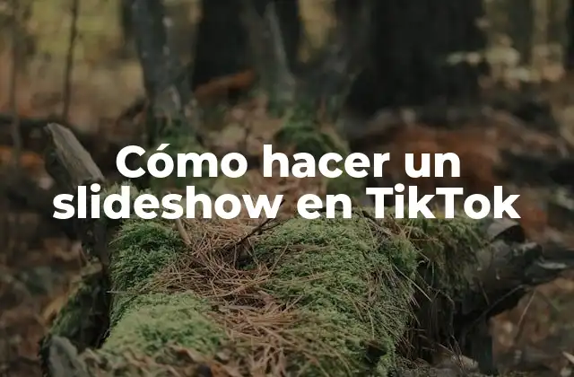¿Qué es un slideshow en TikTok?