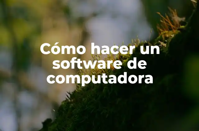 Cómo Hacer un Software de Computadora