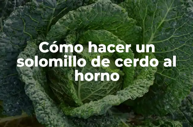 Cómo Hacer un Solomillo de Cerdo Al Horno